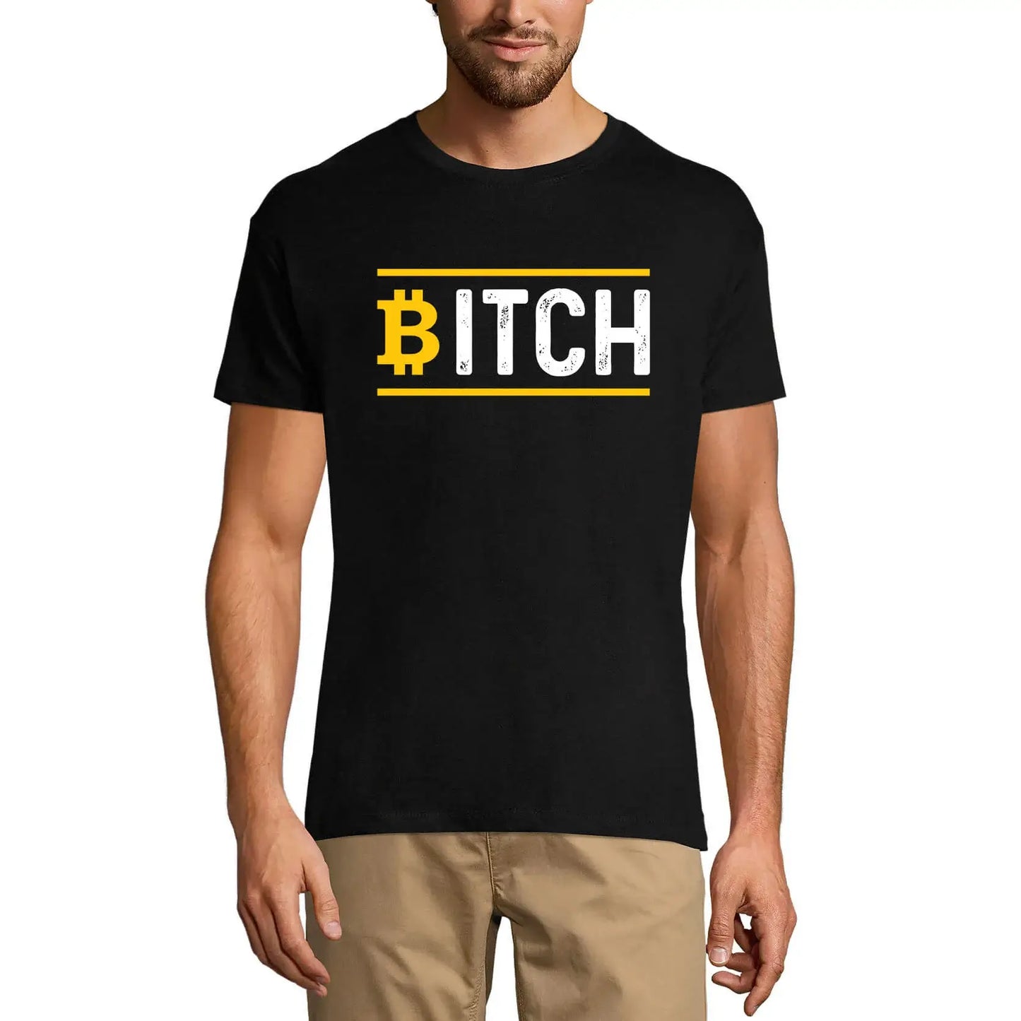 T-shirt noir uni pour hommes