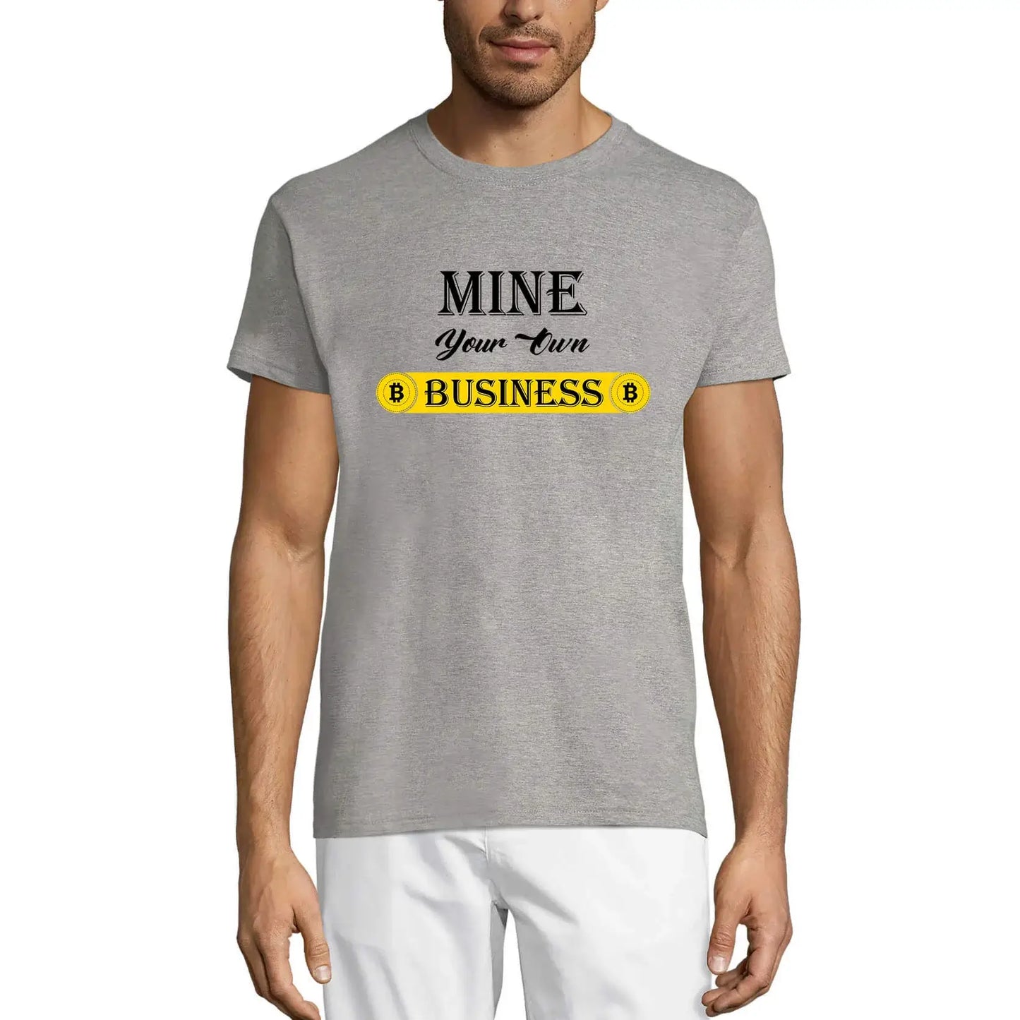 Men's Graphic T-Shirt Mine Your Own Bitcoin Business Traders Quote - Crypto Eco-Friendly Limited Edition Short Sleeve Tee-Shirt Vintage Birthday Gift Novelty