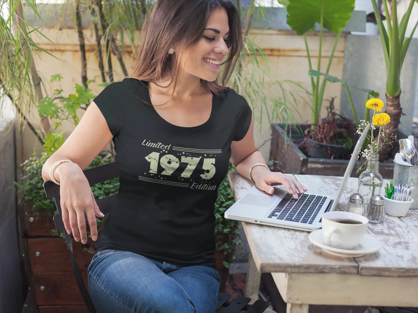 1975 Limited Edition Star, Women's T-shirt, Black, Birthday Gift 00383