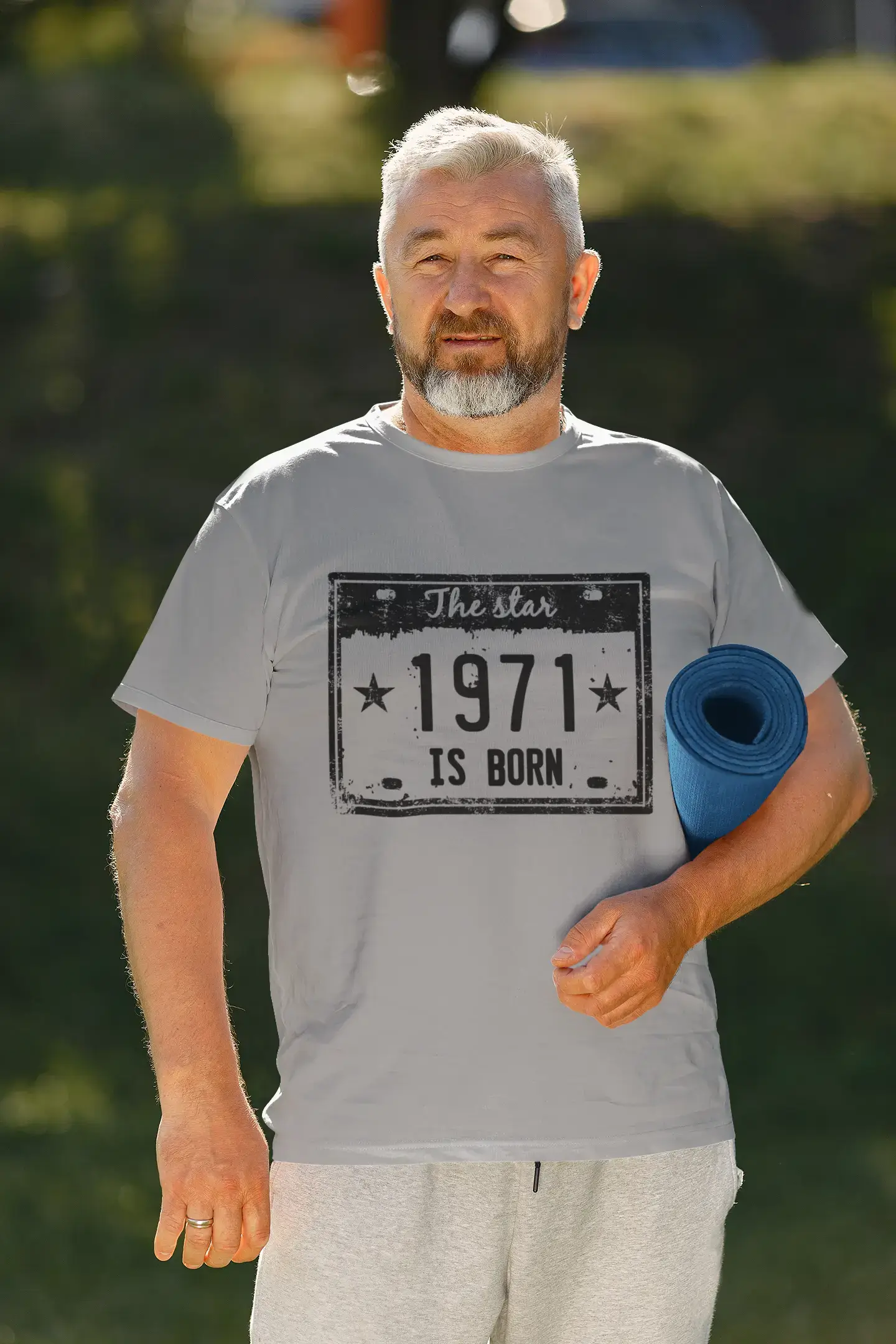 The Star 1971 is Born Men's T-shirt Grey Birthday Gift 00454