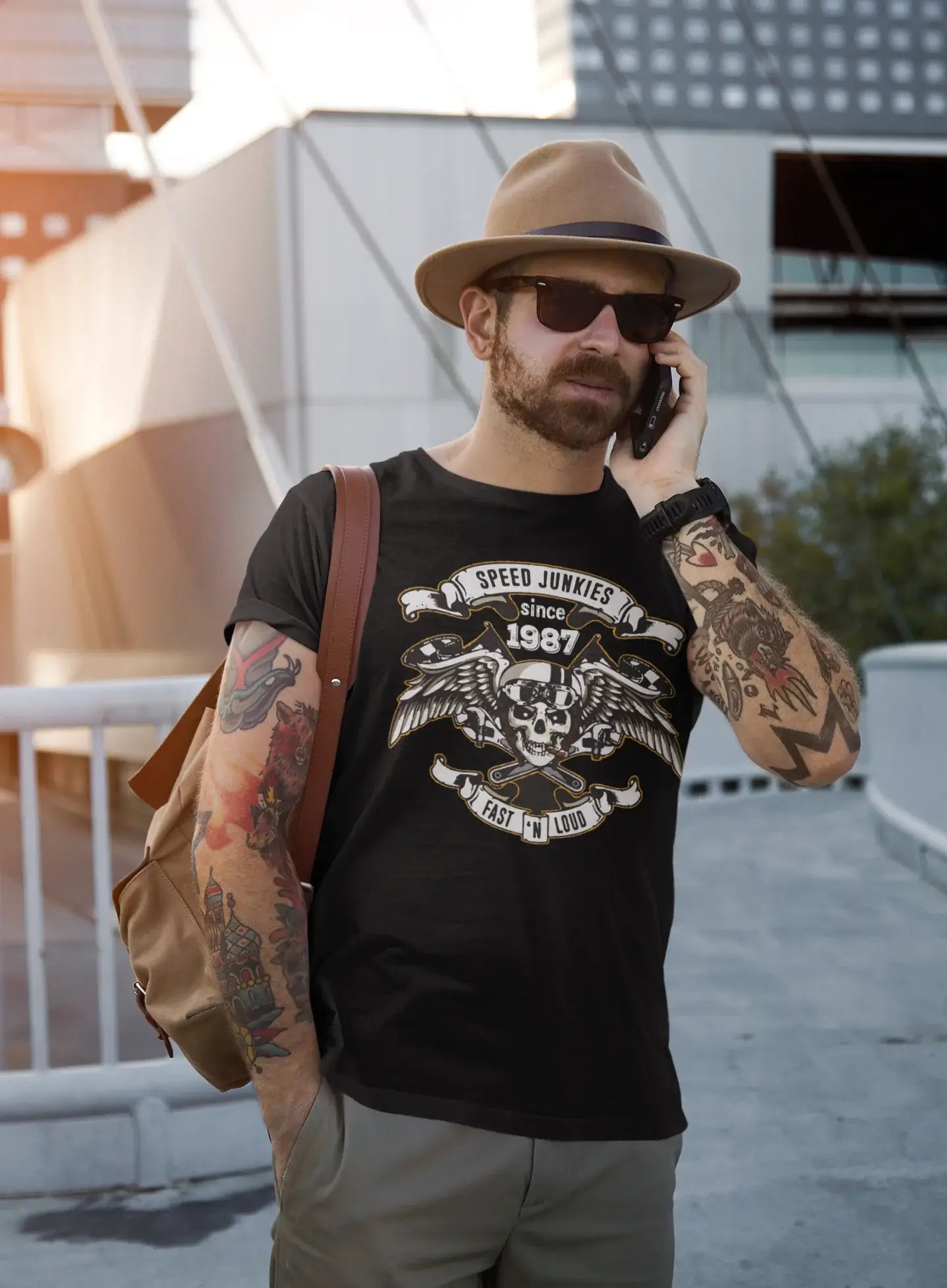 Speed Junkies Since 1987 Men's T-shirt Black Birthday Gift 00462