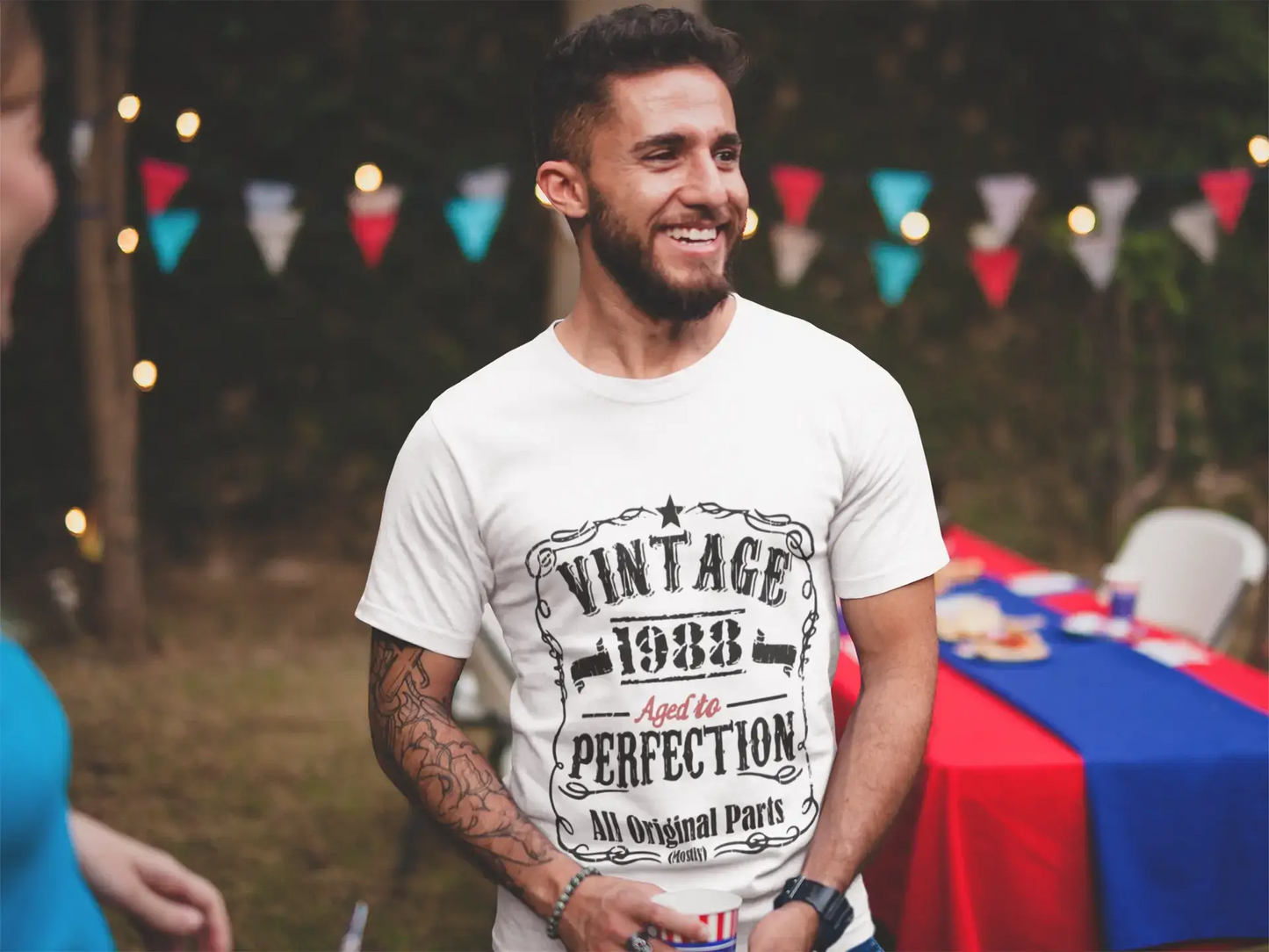 Homme Tee Vintage T Shirt 1988 Vintage Aged to Perfection