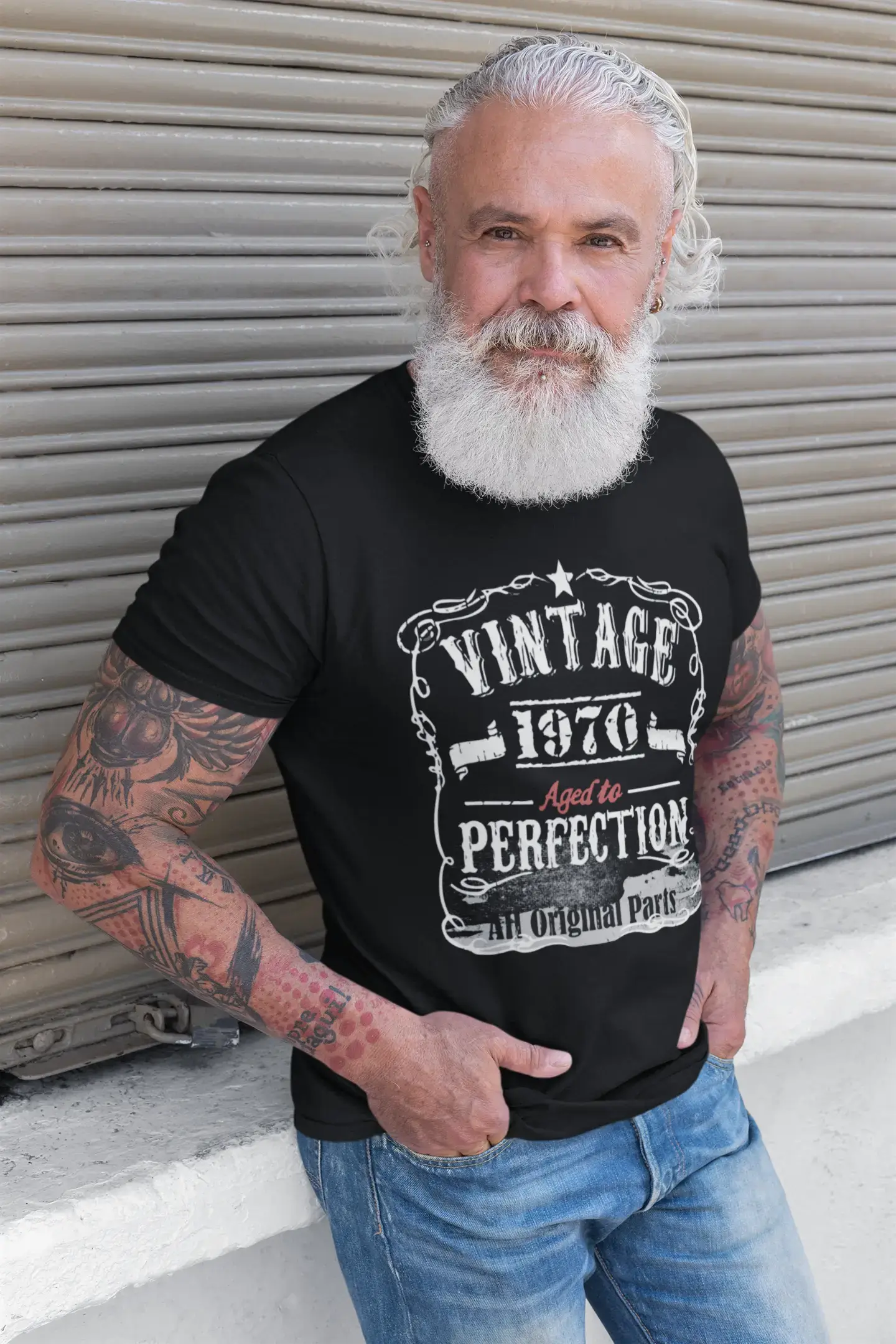 Homme Tee Vintage T Shirt 1970 Vintage Aged to Perfection