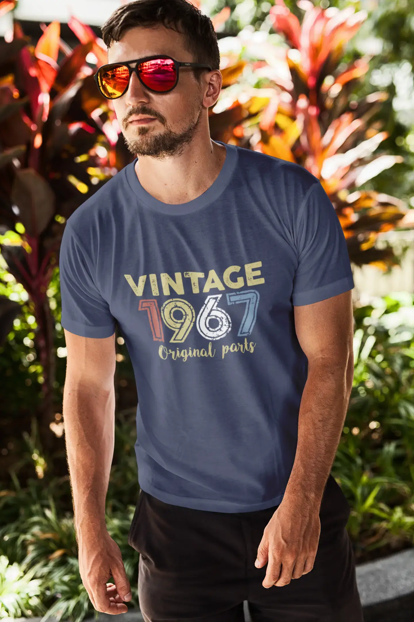 ULTRABASIC - Graphic Printed Men's Vintage 1967 T-Shirt Mouse Grey