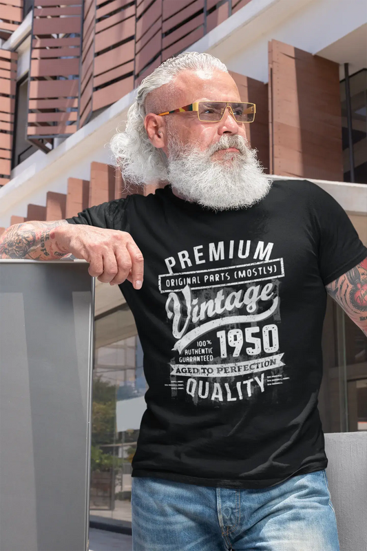 ULTRABASIC - Graphic Men's 1950 Aged to Perfection Birthday Gift T-Shirt