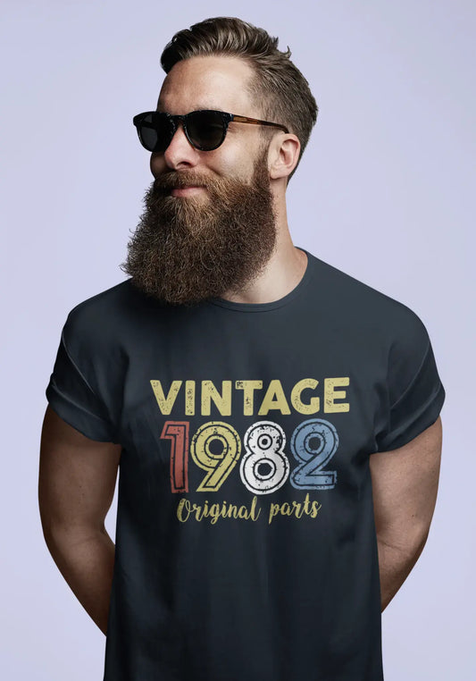 ULTRABASIC - Graphic Printed Men's Vintage 1982 T-Shirt Mouse Grey
