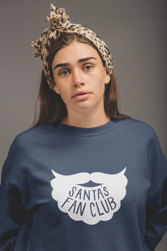 ULTRABASIC - <span>Grafisches</span> Weihnachts-Sweatshirt „Santa's Fan Club“ <span>für Damen,</span> <span>Weihnachtsgeschenkideen</span> , Burgunderrot