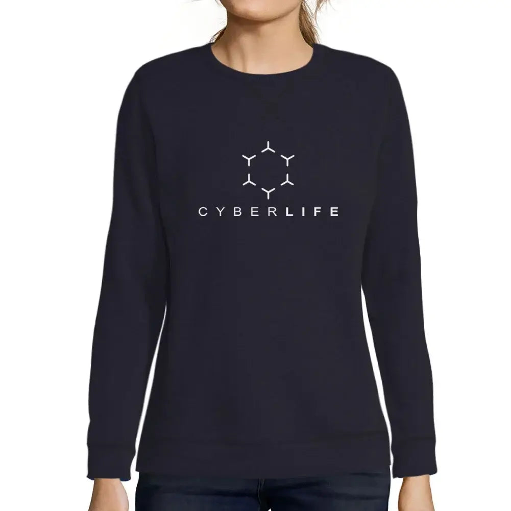 Women’s Graphic Sweatshirt Cyberlife Eco-Friendly Limited Edition Long Sleeve Ladies Sweater Vintage Birthday Gift Novelty Pullover