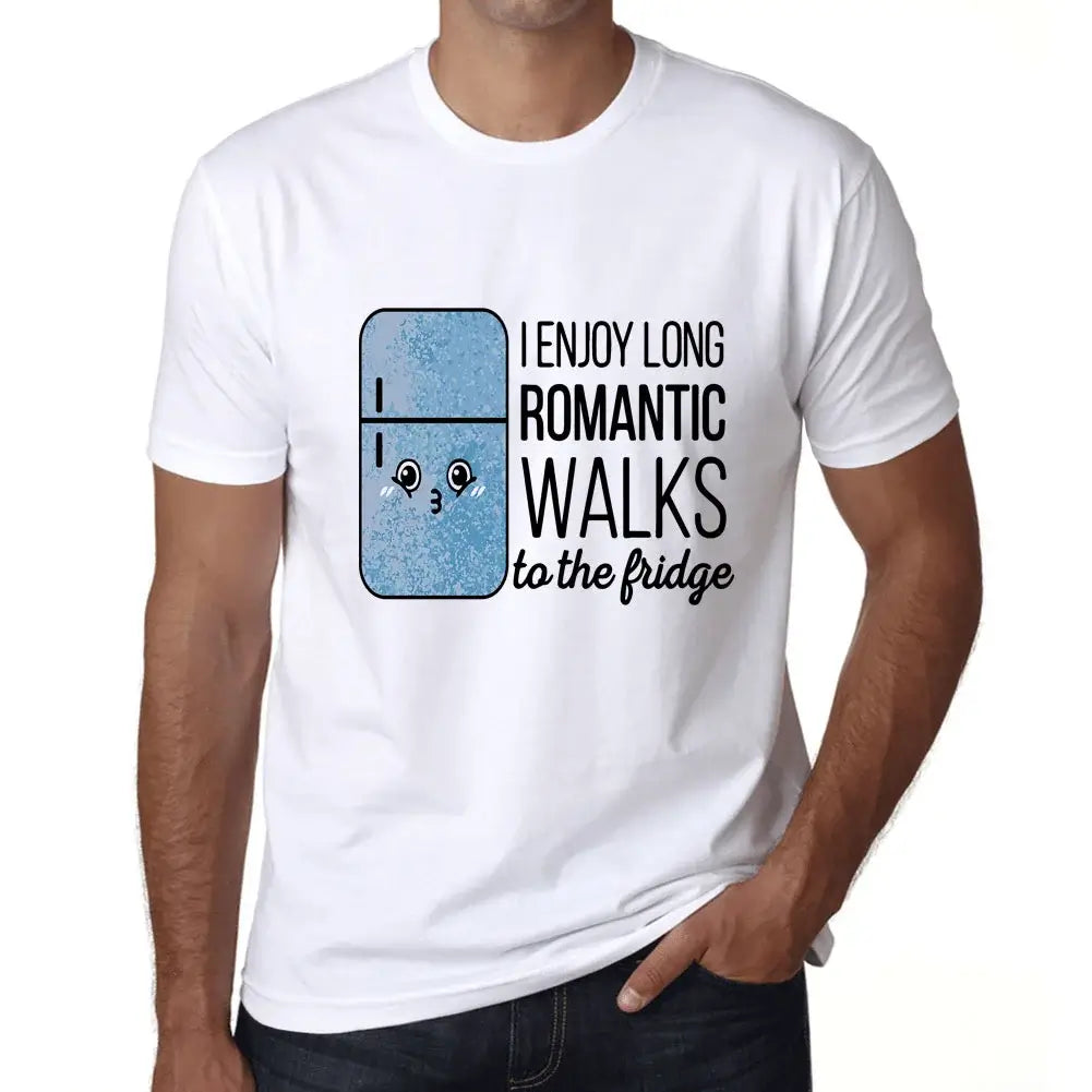 Men's Graphic T-Shirt I Enjoy Long Romantic Walks To The Fridge Eco-Friendly Limited Edition Short Sleeve Tee-Shirt Vintage Birthday Gift Novelty