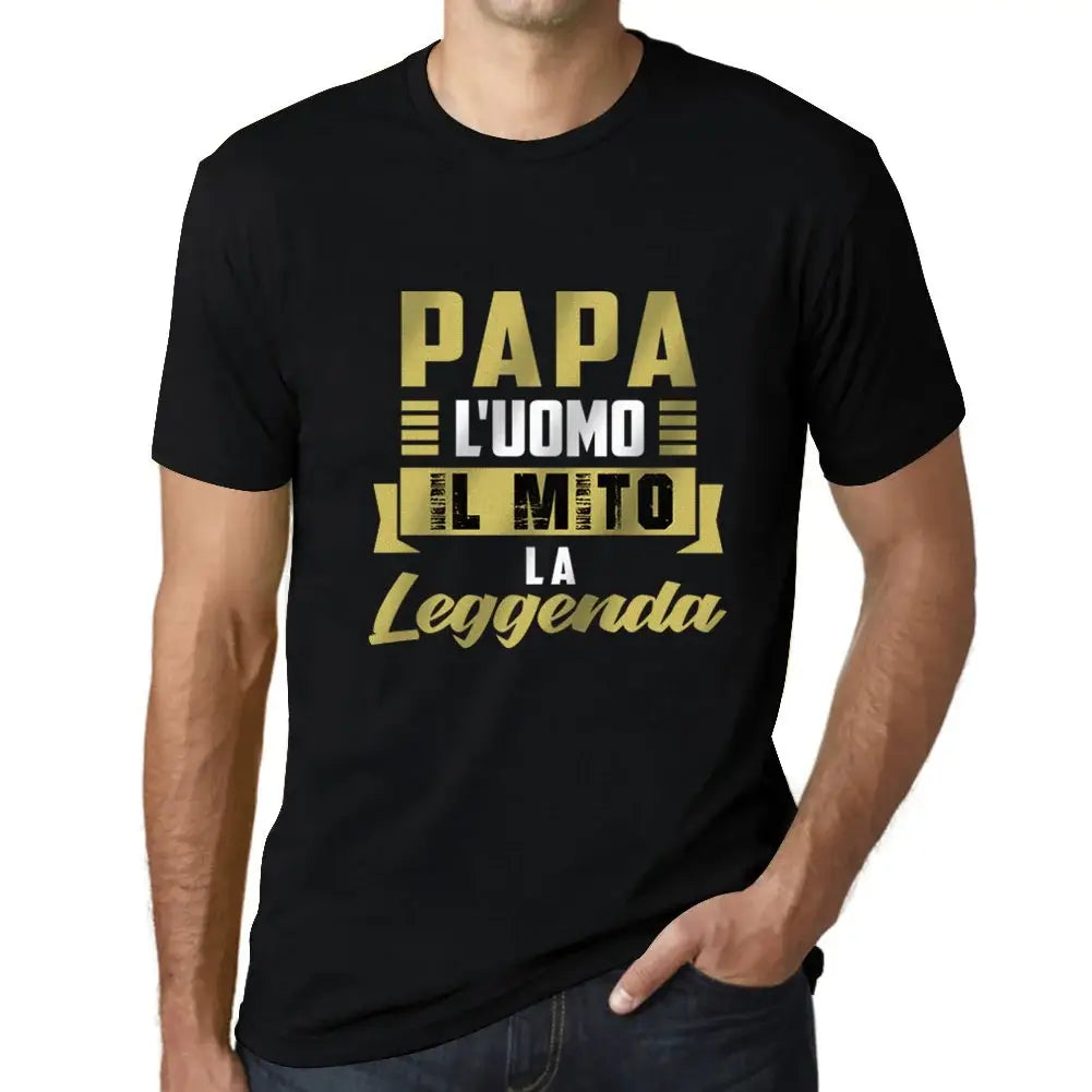 Men's Graphic T-Shirt Papa L'uomo Il Mito La Leggenda Eco-Friendly Limited Edition Short Sleeve Tee-Shirt Vintage Birthday Gift Novelty