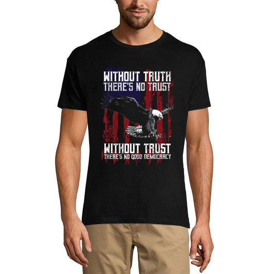 ULTRABASIC Herren-T-Shirt Ohne Vertrauen gibt es keine gute Demokratie – Adlergesicht