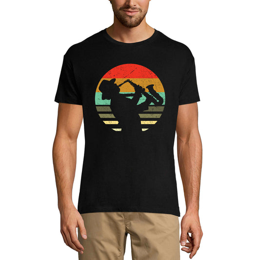 ULTRABASIC Men's Vintage T-Shirt Retro Saxophone - Tee Shirt for Saxophonist