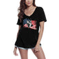 ULTRABASIC Women's T-Shirt American Flag German Shepherd - Dog Lover Tee Shirt for Ladies