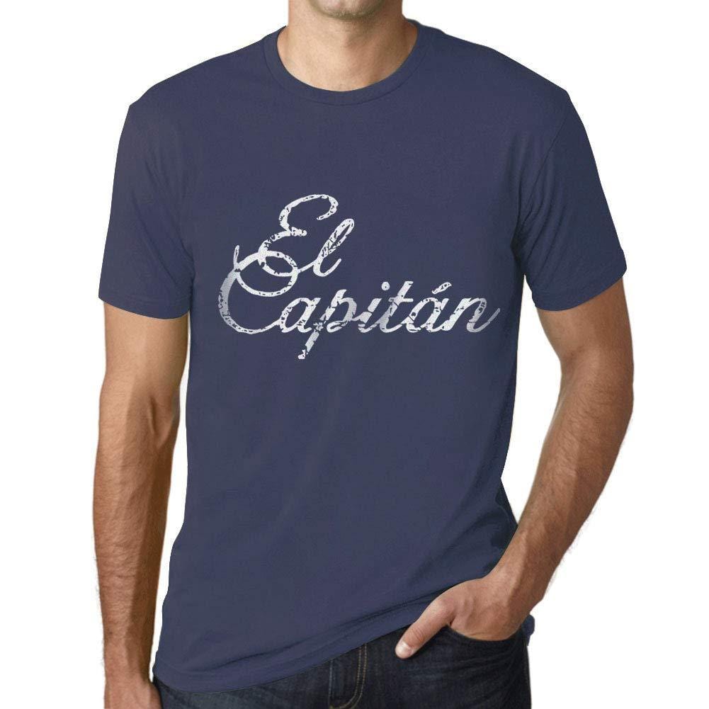Ultrabasic - Homme T-Shirt Graphique El Capitán Lettres Imprimées Denim