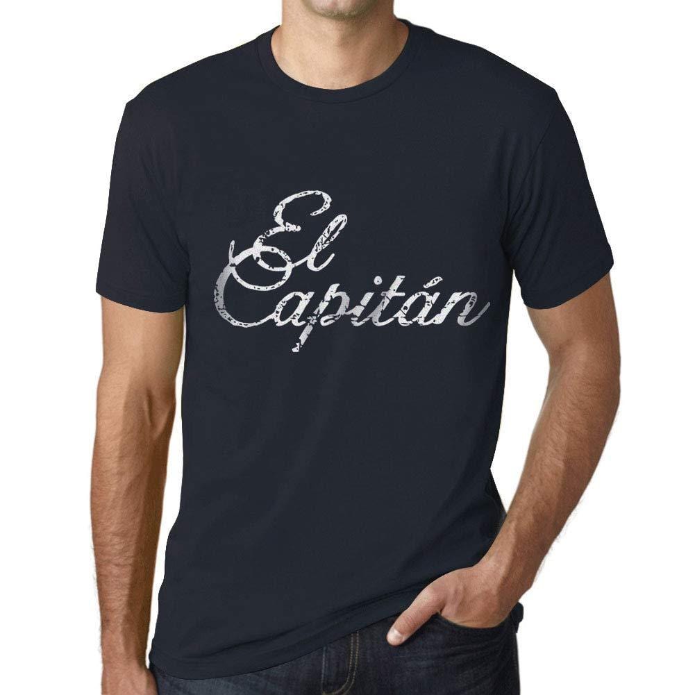 Ultrabasic - Homme T-Shirt Graphique El Capitán Lettres Imprimées Marine
