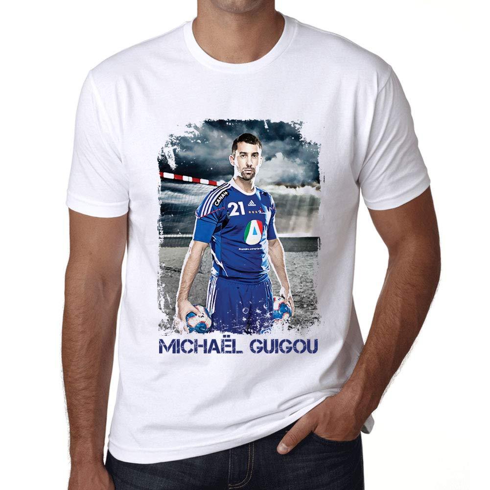 Homme T-Shirt Graphique Imprimé Vintage Tee Michaël Guigou Blanc