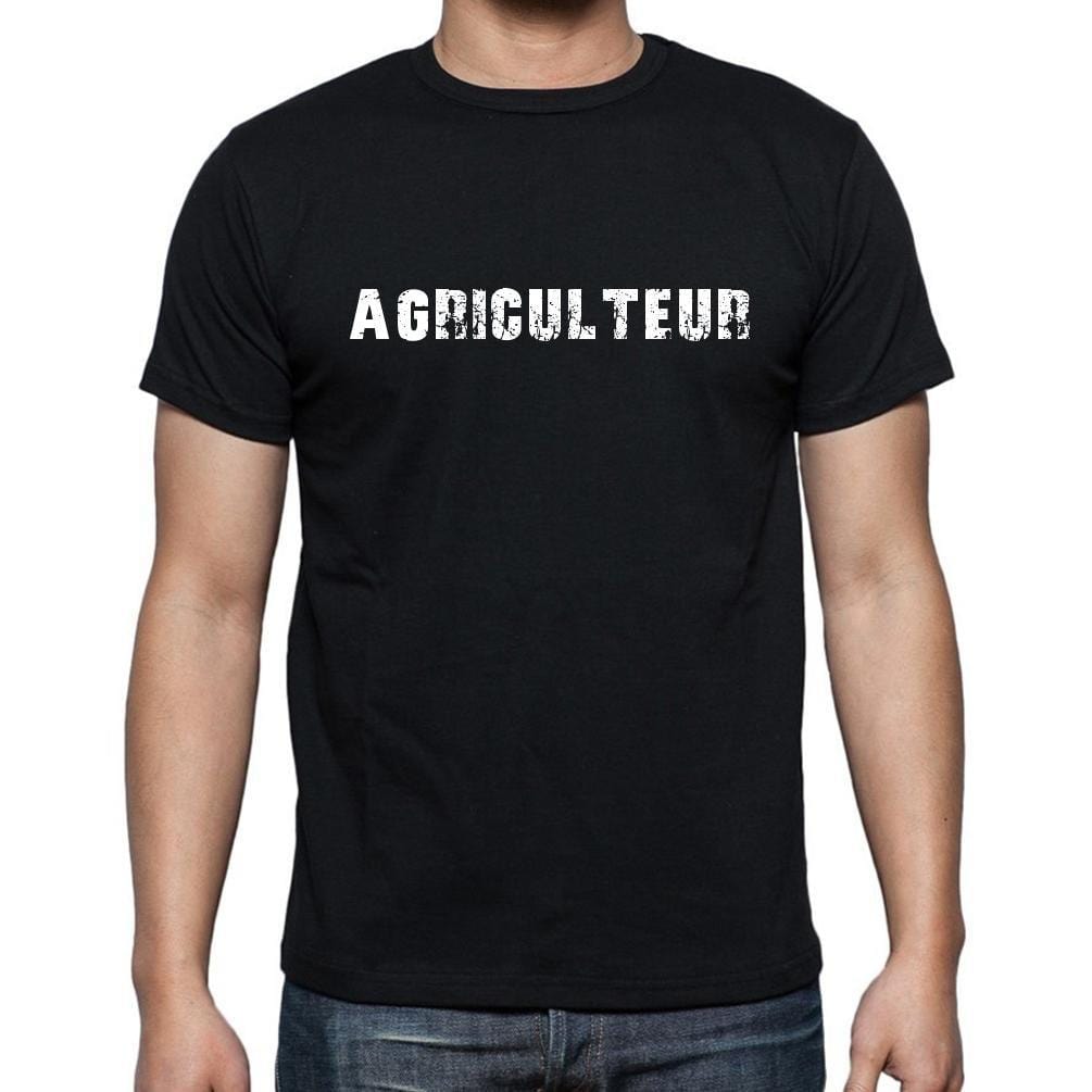 Agriculteur, t-Shirt pour Homme, en Coton, col Rond, Noir