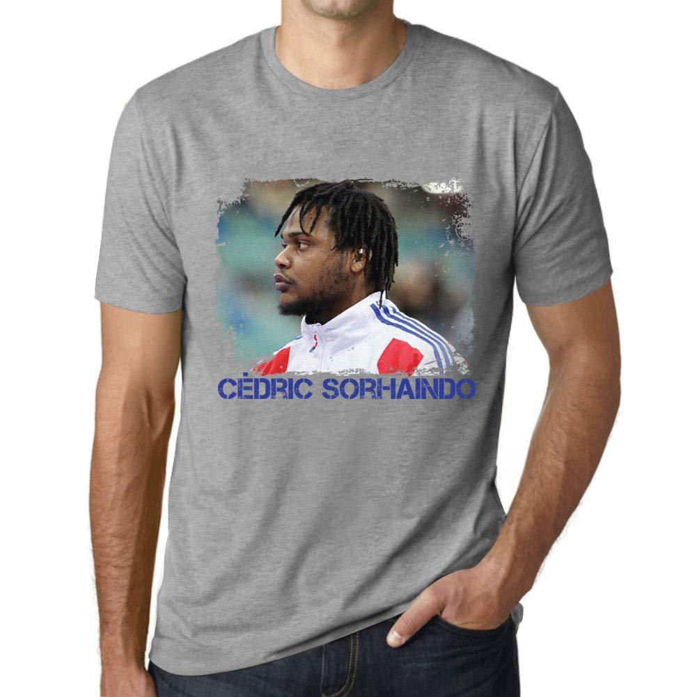 Homme T-Shirt Graphique Imprimé Vintage Tee Cédric Sorhaindo Gris Chiné