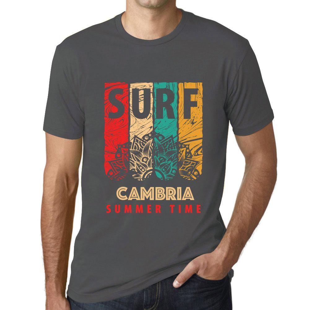 Men’s Graphic T-Shirt Surf Summer Time CAMBRIA Mouse Grey - Ultrabasic