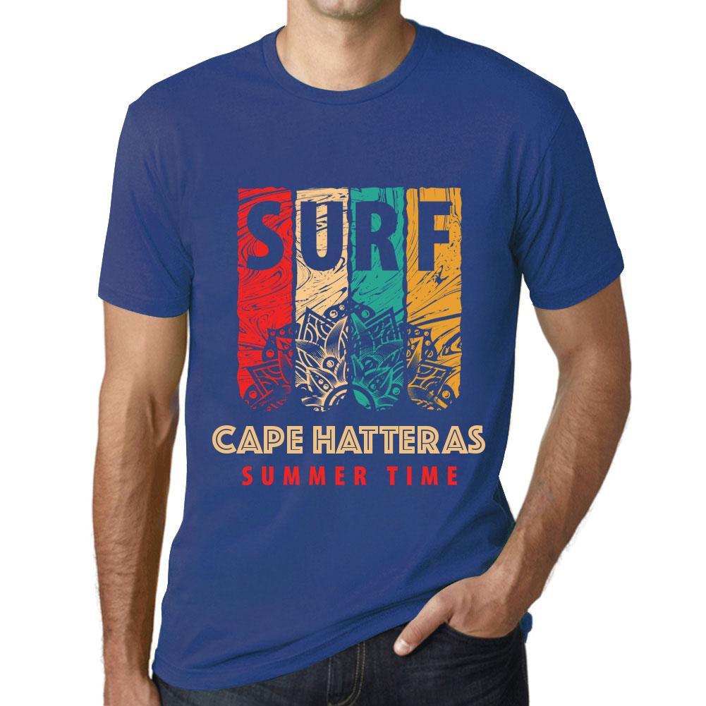 Men’s Graphic T-Shirt Surf Summer Time CAPE HATTERAS Royal Blue - Ultrabasic