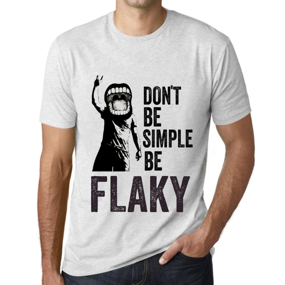 Men’s Graphic T-Shirt Don't Be Simple Be FLAKY Vintage White - Ultrabasic