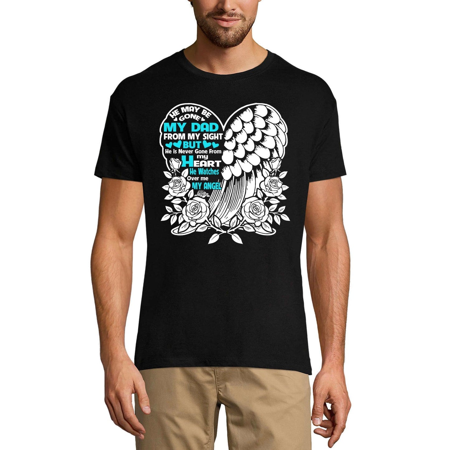 ULTRABASIC Men's T-Shirt My Dad Is Never Gone From My Heart - Daddy In Heaven