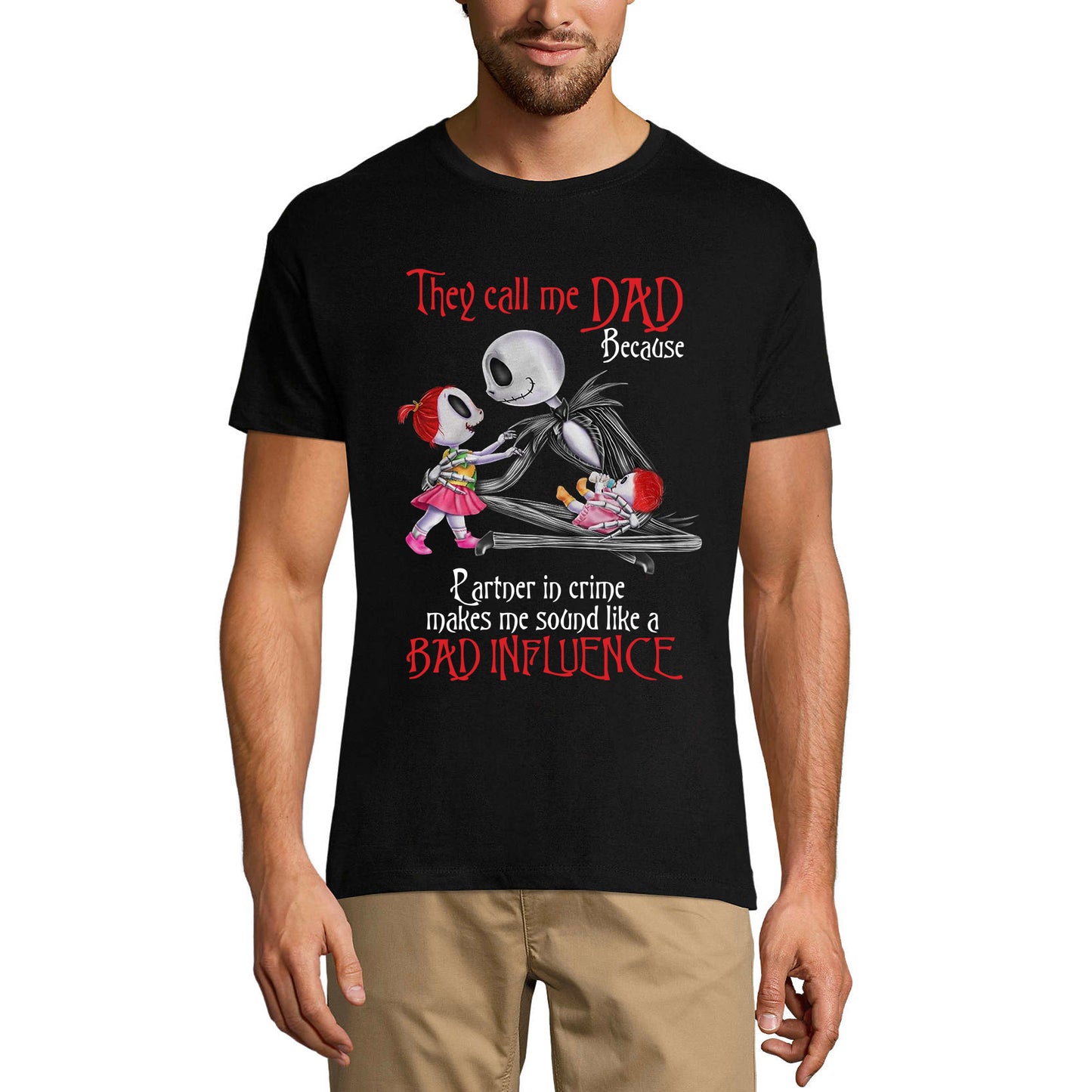 ULTRABASIC Men's Graphic T-Shirt Dad Partner In Crime - Scary Shirt - Daddy and Daughter Love