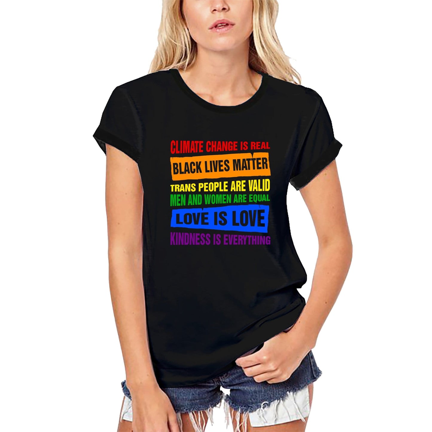 ULTRABASIC Women's Organic T-Shirt Trans People Are Valid - Funny LGBT Tee Shirt