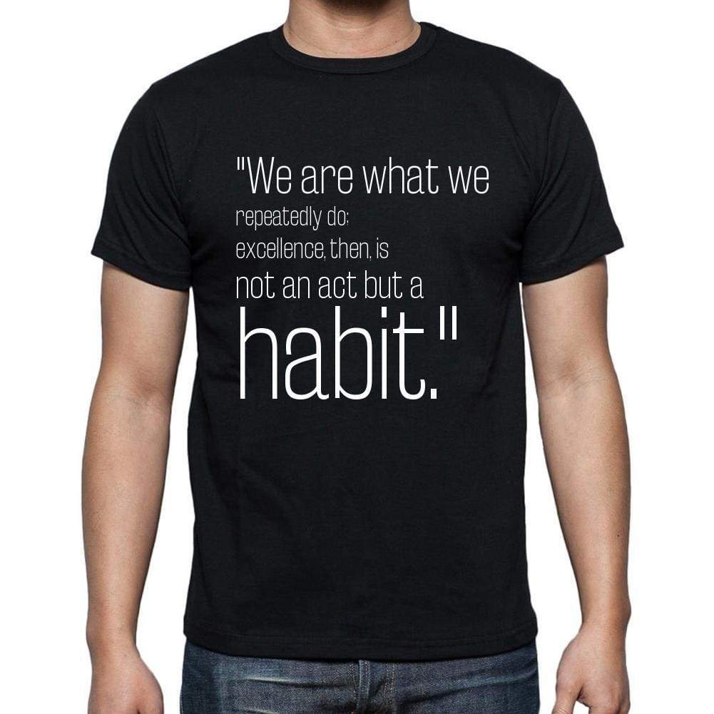 Aristotle quote t shirts,We are what we repeatedly do,t shirts men,black  – ULTRABASIC