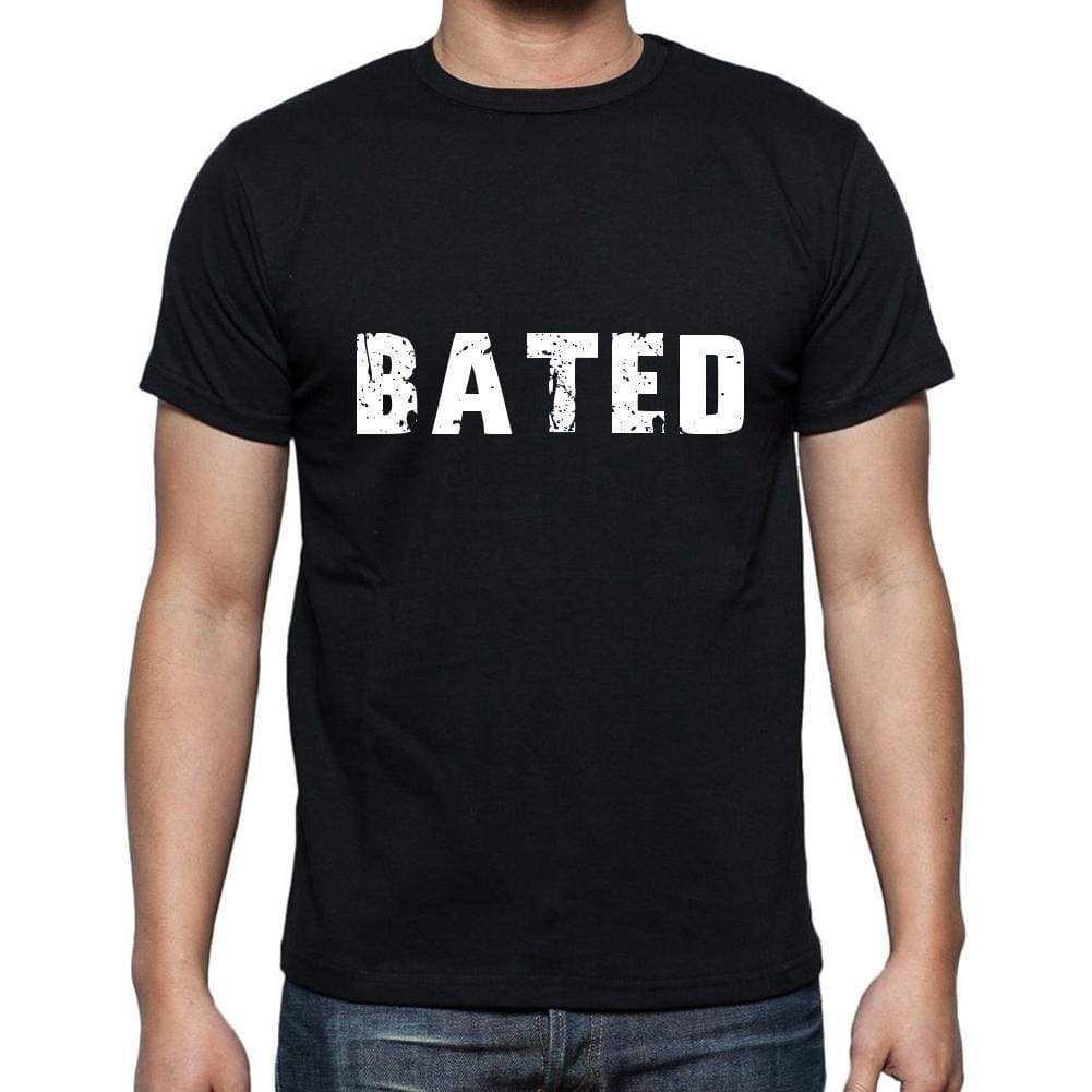 Bated Mens Short Sleeve Round Neck T-Shirt 5 Letters Black Word 00006 - Casual