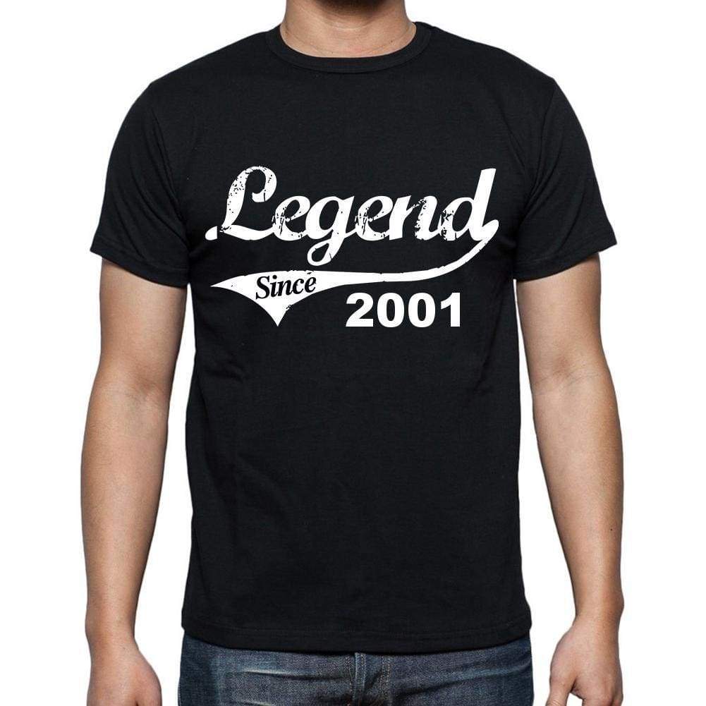 Birthday Gifts For Him 2001 T Shirts Men Vintage Black T-Shirt Rounded Neck Mens T-Shirt - T-Shirt