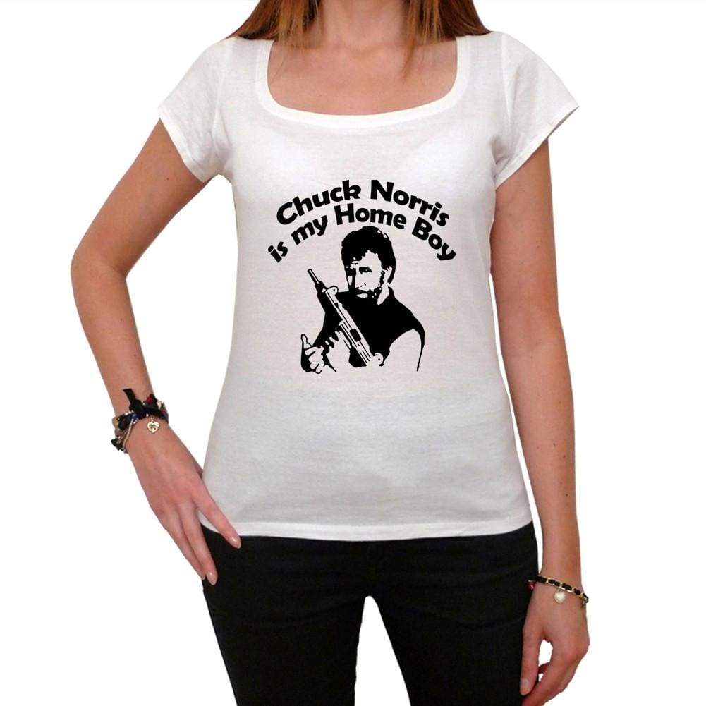 Chuck Norris My Home Boy Womens Short Sleeve Scoop Neck Tee 00218