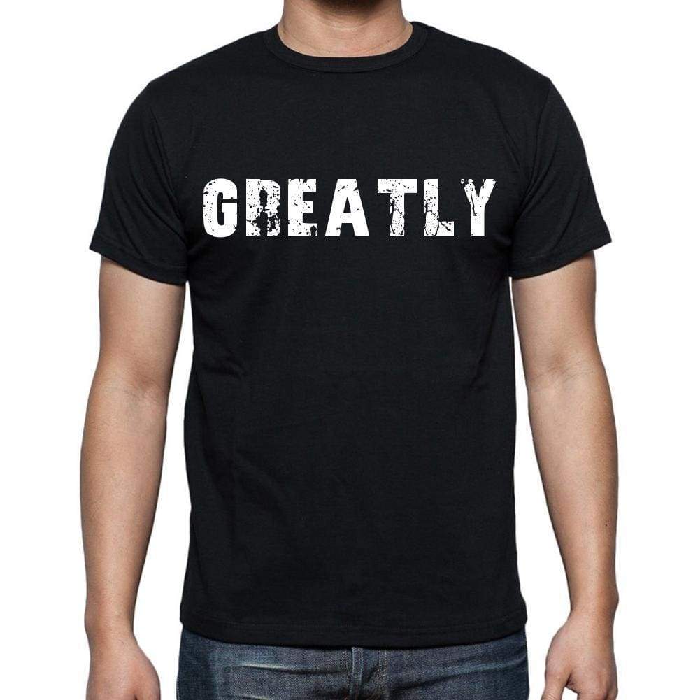 Greatly White Letters Mens Short Sleeve Round Neck T-Shirt 00007