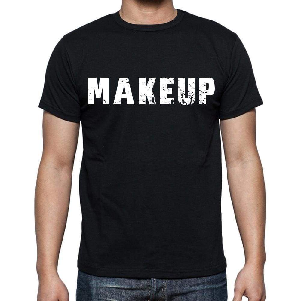 Makeup Mens Short Sleeve Round Neck T-Shirt Black T-Shirt En