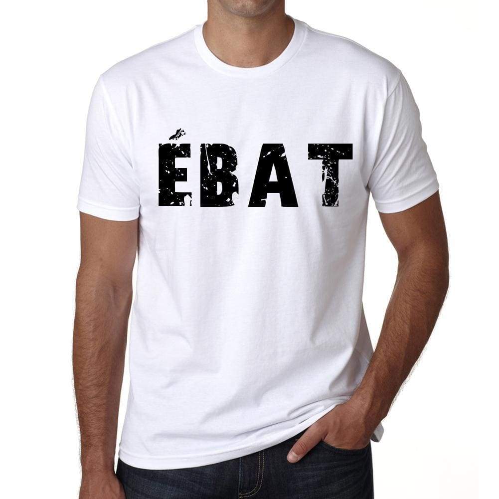 Mens Tee Shirt Vintage T Shirt Èbat X-Small White 00560 - White / Xs - Casual
