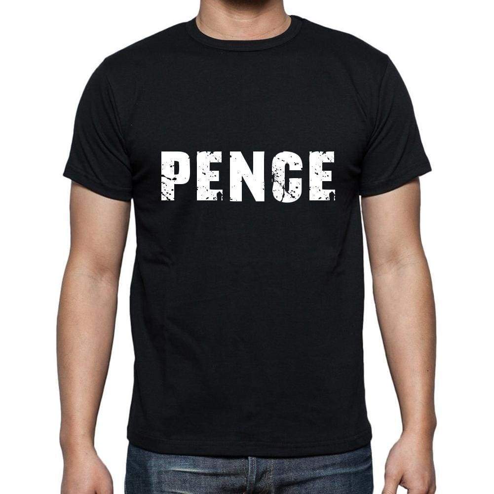 Pence Mens Short Sleeve Round Neck T-Shirt 5 Letters Black Word 00006 - Casual