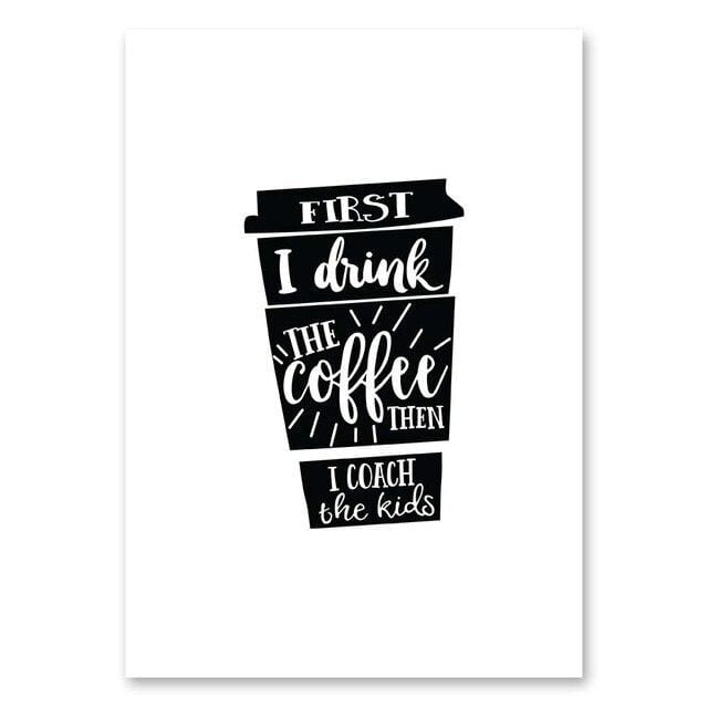 Drink Coffe Before Coffee Wall Art Poster&Print For Bar Kitchen Dining Room Modern Home Decor Wall Picture Canvas Painting Mural