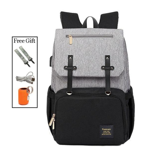 2019 Windel Tasche Mama Papa Rucksack Baby Kinderwagen Tasche Wasserdichte Oxford Handtasche Pflege Windel Tasche Kits USB Aufladbare Halter
