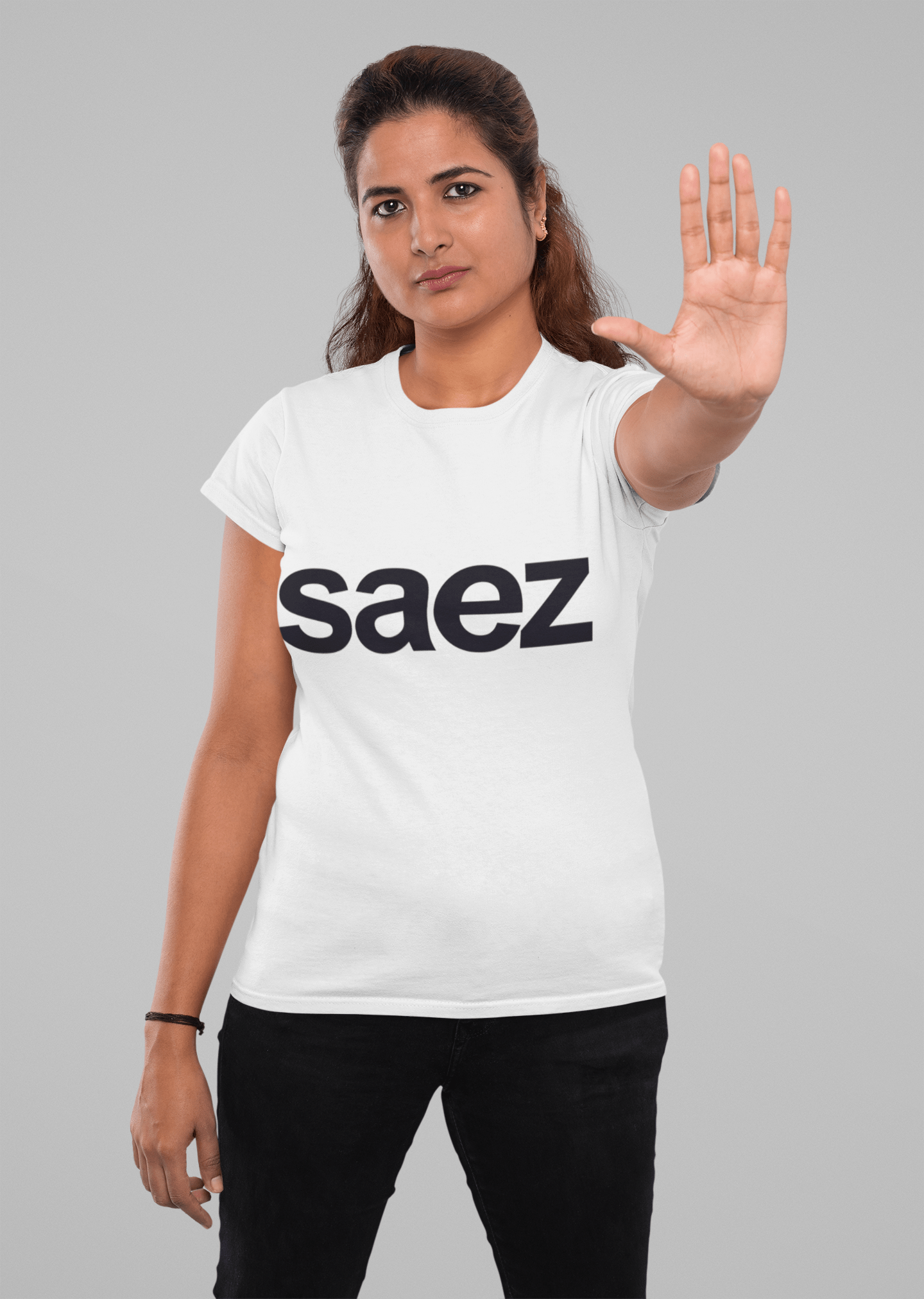 Saez Damen Kurzarm-T-Shirt mit Rundhalsausschnitt 00036