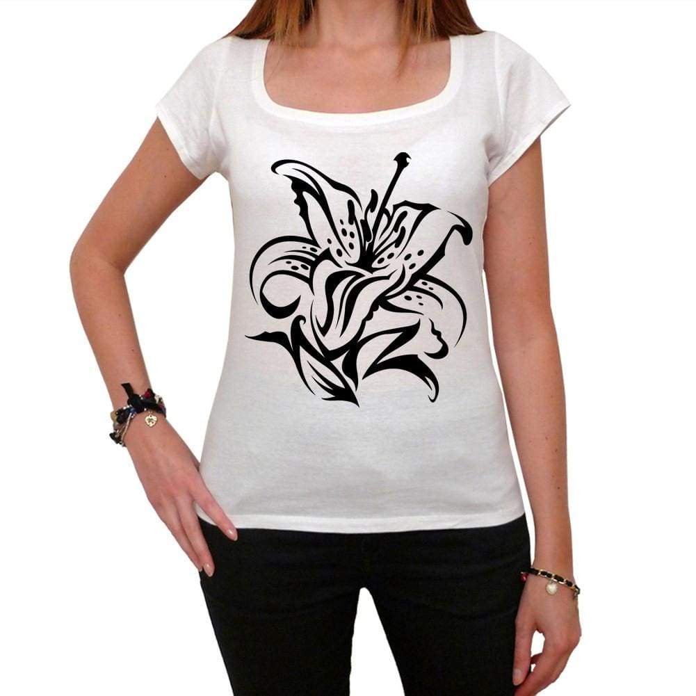 tribal tiger lily Tribal And Tiger Lily Tattoo Women's Short Sleeve Scoop Neck Tee 00161
