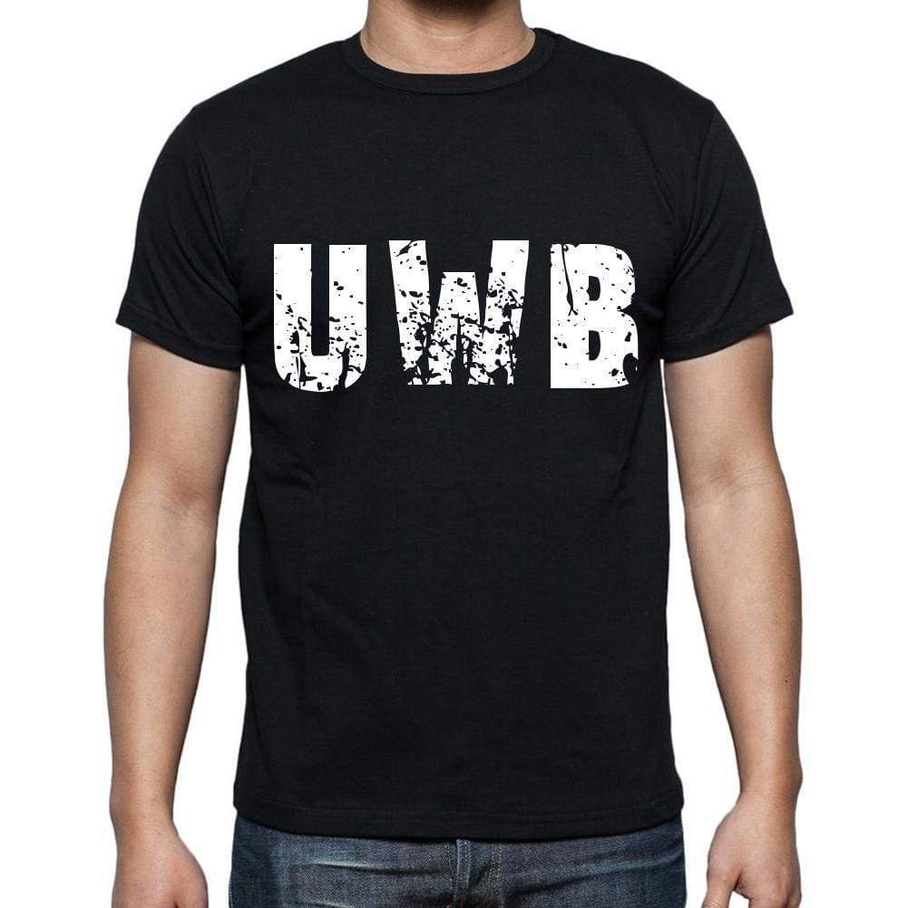 Uwb Men T Shirts Short Sleeve T Shirts Men Tee Shirts For Men Cotton Black 3 Letters - Casual
