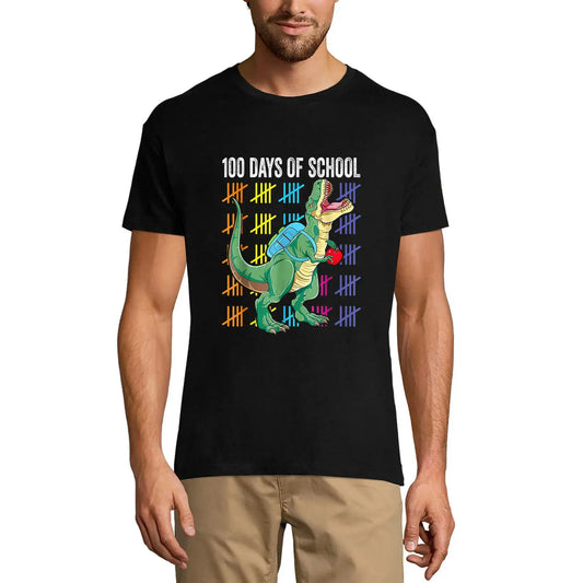 Men's Graphic T-Shirt 100th Day Of School T-Rex Limited Edition Short Sleeve Tee-Shirt Vintage Birthday Gift Novelty