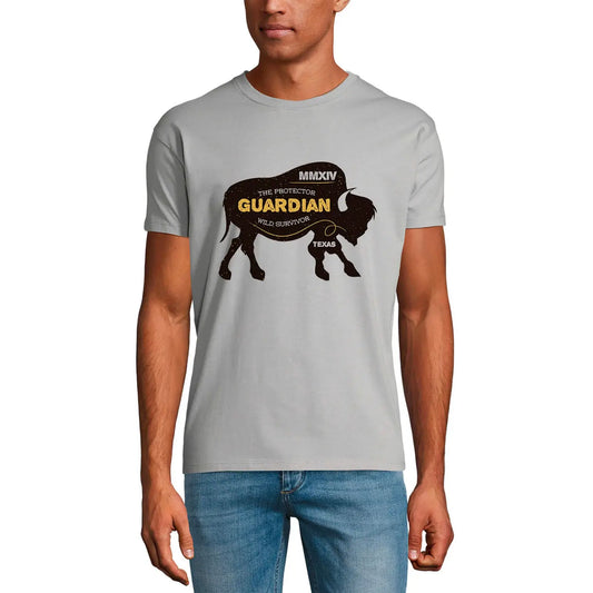 Men's Graphic T-Shirt The Protector Guardian - Texas Bison Limited Edition Short Sleeve Tee-Shirt Vintage Birthday Gift Novelty