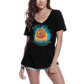 Women's Graphic T-Shirt V Neck Believe In Possibilities - Pomeranian Dog Lover Ladies Limited Edition Short Sleeve Tee-Shirt Vintage Birthday Gift Novelty