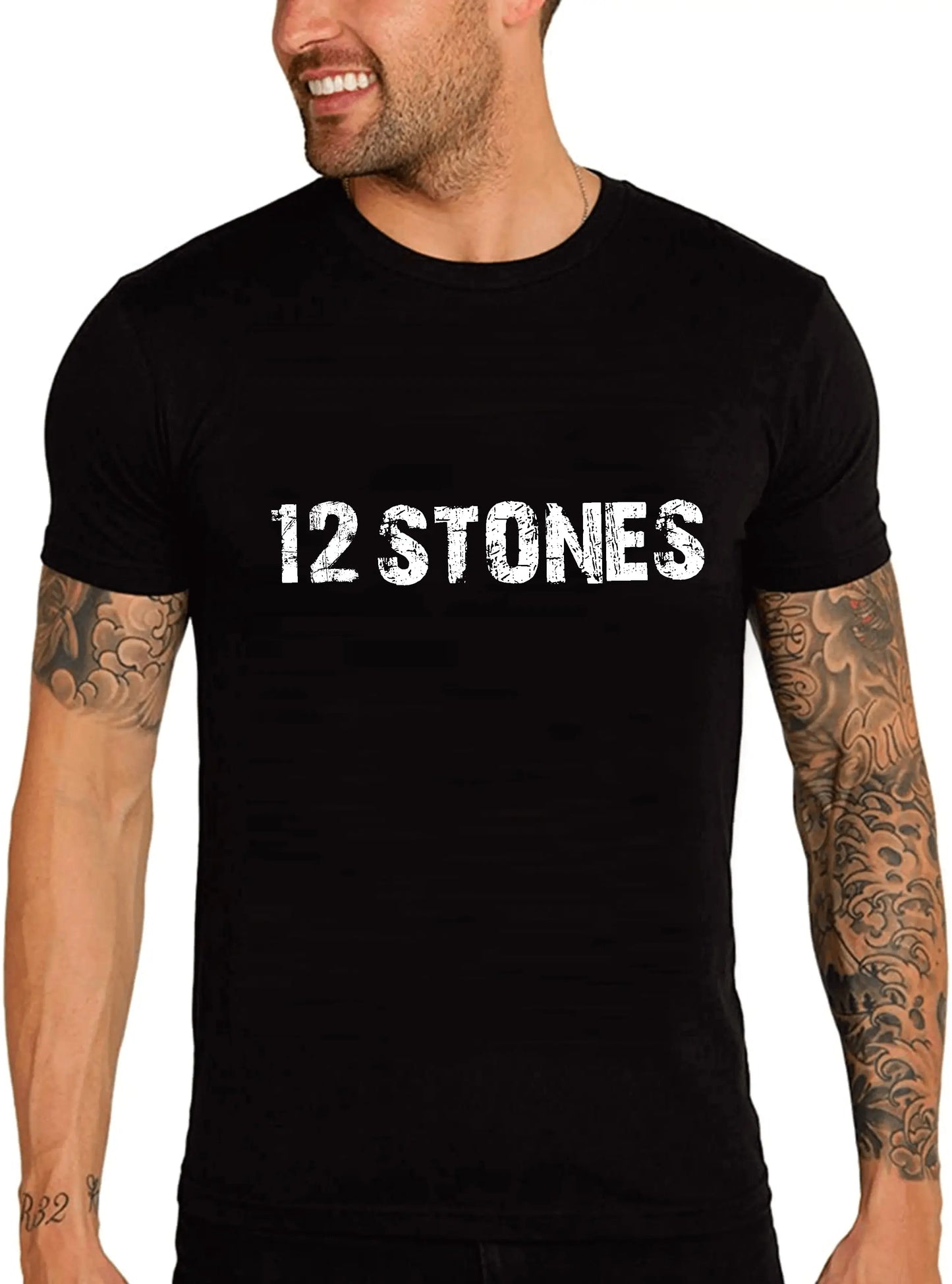 Men's Graphic T-Shirt 12 Stones 12nd Birthday Anniversary 12 Year Old Gift 2012 Vintage Eco-Friendly Short Sleeve Novelty Tee