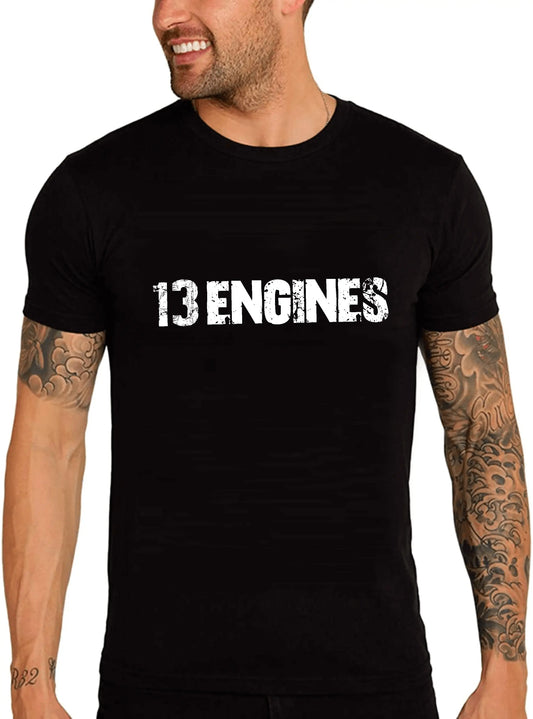 Men's Graphic T-Shirt 13 Engines 13rd Birthday Anniversary 13 Year Old Gift 2011 Vintage Eco-Friendly Short Sleeve Novelty Tee