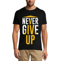 Men's Graphic T-Shirt Never Give Uppositive Thinking Limited Edition Short Sleeve Tee-Shirt Vintage Birthday Gift Novelty