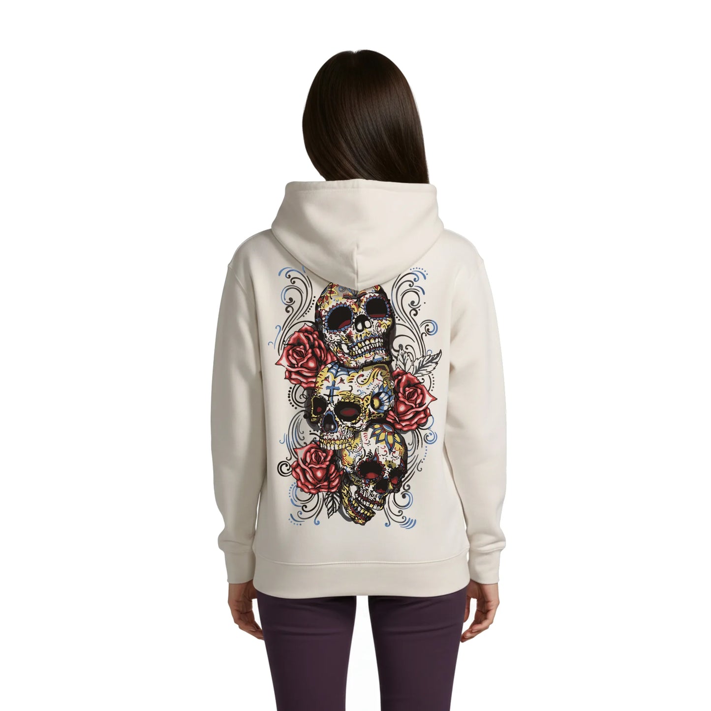 Skulls & Roses Women's Hoodie Ecru — Condor