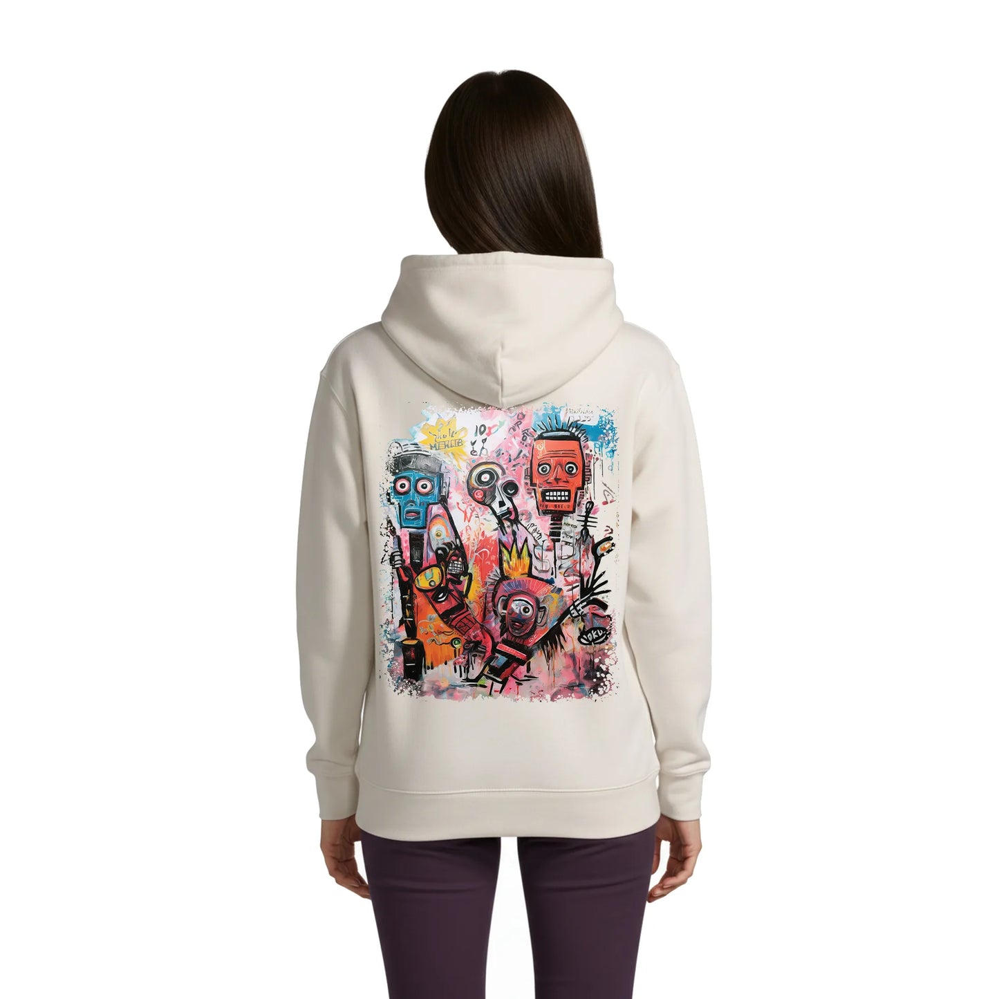 Neon Chaos Women's Hoodie Ecru — Condor