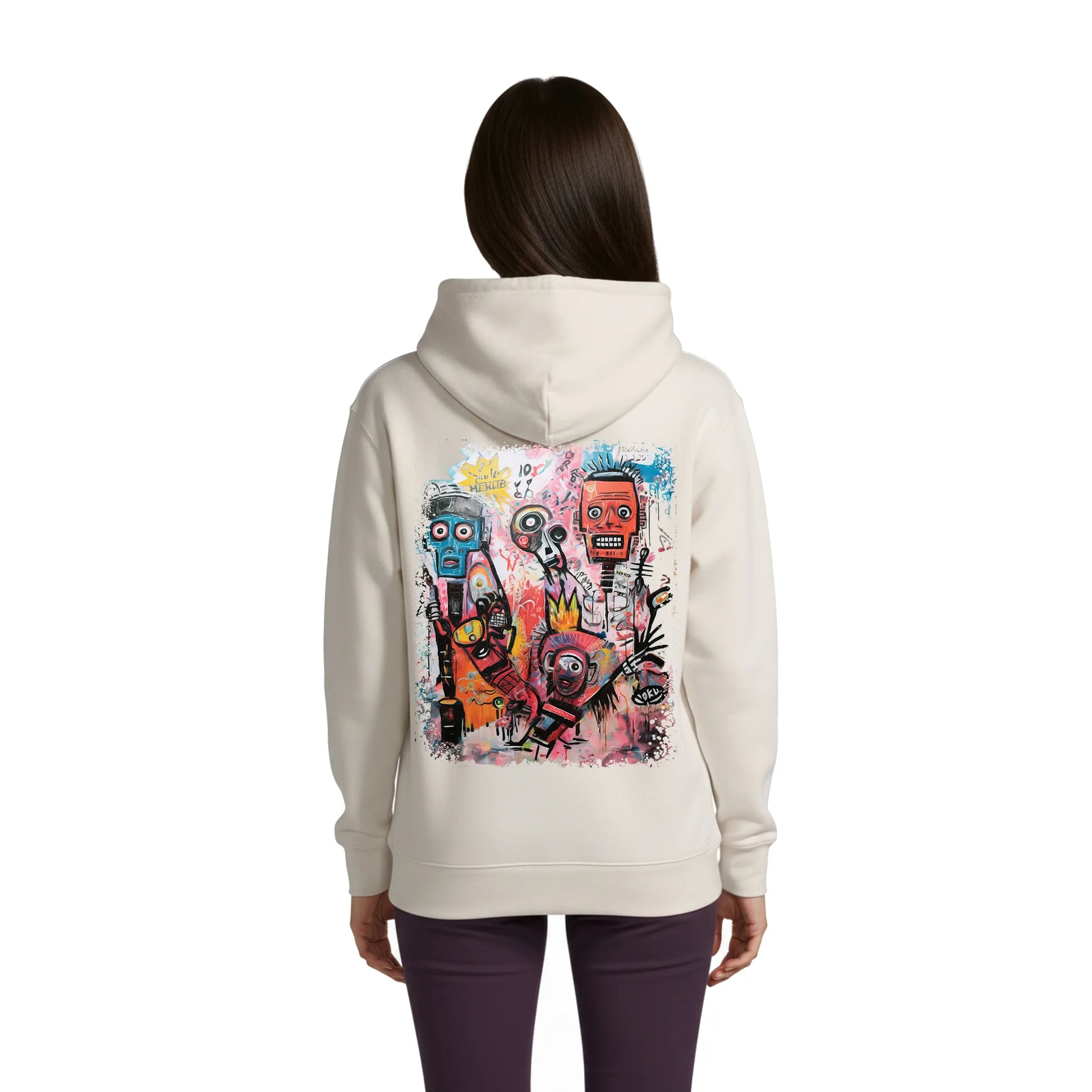Neon Chaos Women's Hoodie Ecru — Condor